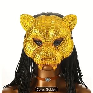 Golden Panther Face Mask